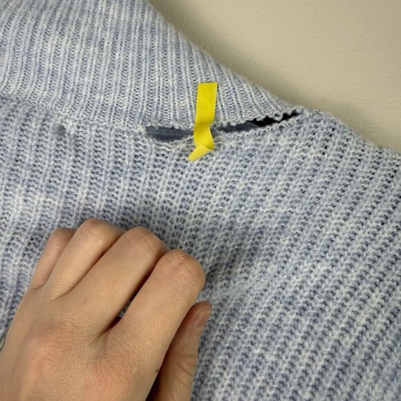 BP Light Blue Cropped Mock Neck Sweater S Soft Knit Cozy Lounge Fall Winter - Picture 10 of 10